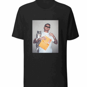 A man and his cat shirt black